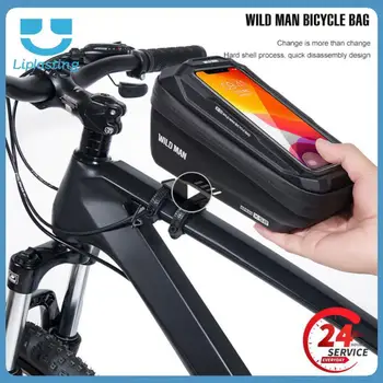 1 ~ 8ШТ Мужская велосипедная сумка с твердой оболочкой, Светоотражающий непромокаемый чехол для мобильного телефона с сенсорным экраном, велосипедная сумка, аксессуары для велосипеда Изображение