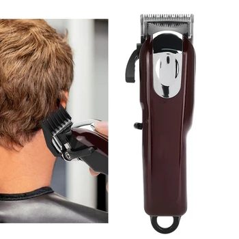 1 комплект Беспроводной USB Электрической машинки для стрижки волос Перезаряжаемой электрической машинки для стрижки волос Портативного Триммера для волос мужского парикмахерского инструмента для укладки Изображение
