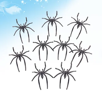100шт Имитация паука с длинной ногой, реалистичные поддельные пауки, жуткие, реалистичные для Хэллоуина, Клубный паб, дом с привидениями (черный) Изображение