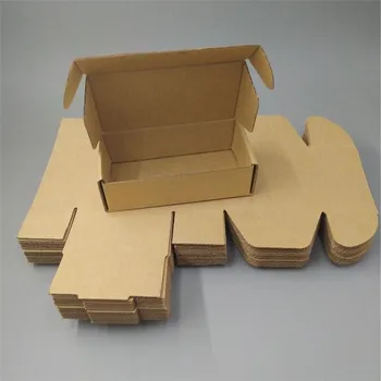 15см 18см 50шт Гофрированные жесткие картонные почтовые коробки для доставки доставки Изображение