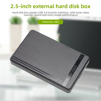 2,5-дюймовый корпус жесткого диска Внешний USB3.0 SSD HDD Коробка для жесткого диска Высокоскоростные портативные устройства хранения данных Plug and Play Изображение