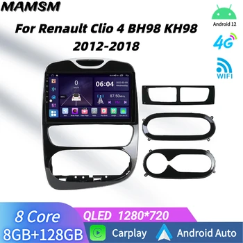 2 Din Android радио Беспроводной CarPlay для Renault Clio4 BH98 KH98 2012-2018 Мультимедийный плеер Bluetooth Навигация GPS Авторадио Изображение