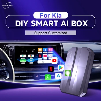 2023 HEYINCAR DIY Smart AI Box Беспроводной Android Auto CarPlay Для Kia Sportage K5 Carnival Picanto Netflix Iptv YouTube Mini tv Изображение