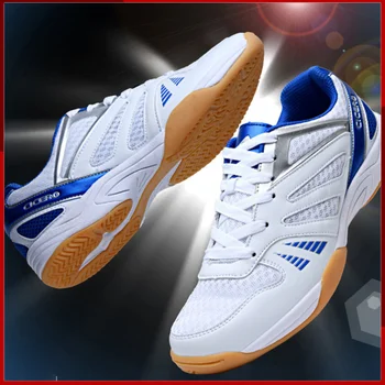 2023 Новые кроссовки для бадминтона, мужские удобные волейбольные кроссовки с дышащей сеткой, женские кроссовки для отдыха, противоскользящие спортивные теннисные туфли Изображение