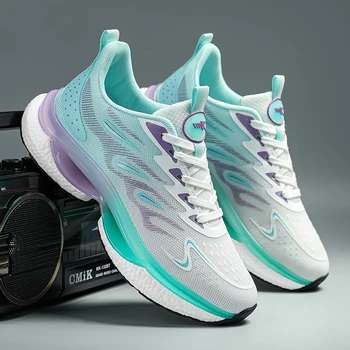 2023 Новые мужские кроссовки для бега, удобные кроссовки для бега трусцой, мужская дышащая обувь для попкорна, удобные износостойкие кроссовки для ходьбы Изображение