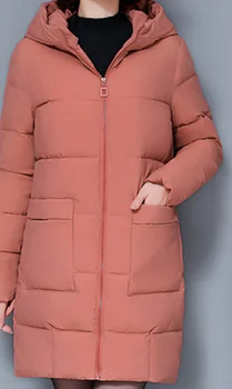 2023 осень и зима, новая шикарная куртка с капюшоном, длинный рукав, свободное повседневное однотонное толстое теплое пальто Изображение