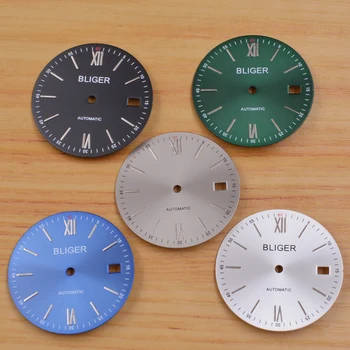 31 мм Черный/синий/зеленый/серебристый/серый Циферблат для часов с механизмом NH35, аксессуары для часов Изображение