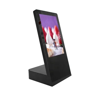 8-дюймовый настольный сенсорный экран, ресторанный стол, вертикальный рекламный экран на батарейках Изображение