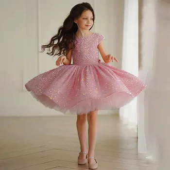 DongCMY, Осенние новые детские вечерние платья, Европейские и Американские детские праздничные платья для девочек, юбка для празднования Дня рождения Изображение