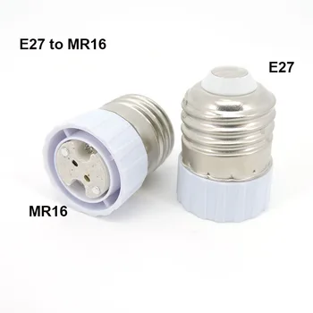 E27 к MR16 E27 Лампа Держатель лампы Преобразователь мощности держатель лампы Светодиодный Адаптер Света Резьбовое Гнездо E27 к GU5.3 G4 Изображение