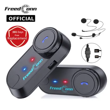 FreedConn Bluetooth Мотоциклетный домофон, шлем, гарнитура, наушники для обмена FM-музыкой, Динамик для шлема, коммуникатор Изображение