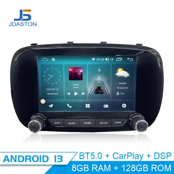 JDASTON Android 13 Автомобильный Мультимедийный Плеер Для FIAT 500X 2015 2017 2019-2021 GPS Навигация Автомобильное Радио Стерео Автоаудио WIFI DSP Изображение