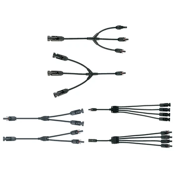 M/FF и F/Mm Y-образный параллельный кабель-адаптер, штекер для подключения шнура, Набор инструментов для солнечных панелей Изображение