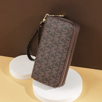 MKJ роскошный кошелек, новая женская сумка на двойной молнии, двухслойный маленький кошелек с принтом, женский кошелек для женщин Изображение
