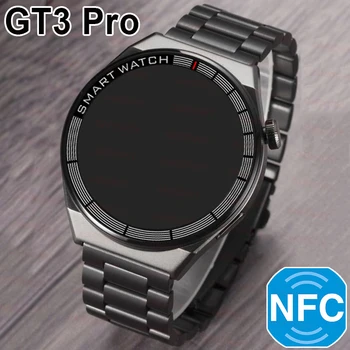 NFC Смарт-Часы Мужские GT3 Pro AMOLED 466*466 HD Экран Частота Сердечных Сокращений Bluetooth Вызов IP68 Водонепроницаемые Смарт-Часы Для Huawei Xiaomi 2023 Изображение