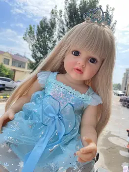 NPK Betty 55 СМ Кукла-Реборн для всего тела, силиконовая водонепроницаемая кукла для маленьких девочек, Реалистичная мягкая на ощупь Изображение