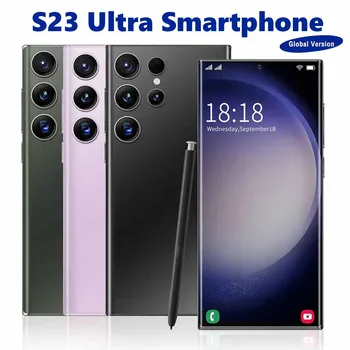 S23 Ультра Смартфон Оригинальный 7,3-дюймовый 16 ГБ + 1 ТБ Android Мобильные Телефоны Разблокированы 8000 мАч 32 МП + 64 Мп 5G Сетевой Мобильный Телефон Celular Изображение