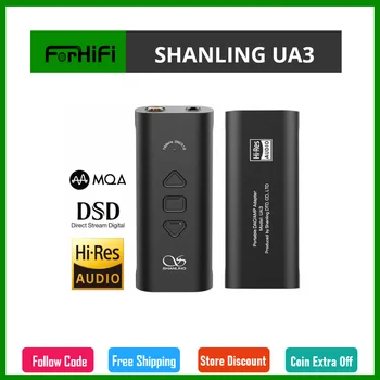 SHANLING UA3 Hi-Res Портативный USB-ЦАП Усилитель для наушников AMP Type-C до аудиоадаптера 3,5 мм 4,4 мм для Windows, Android, Mac, iOS Изображение
