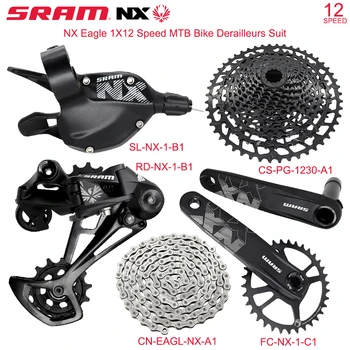 SRAM Eagle NX 1x12 Speed Complete Groupset для MTB Велосипеда с Переключателем Заднего Хода 50t Кассетный Коленчатый Вал Подходит Для Оригинальных Велосипедных Запчастей Изображение