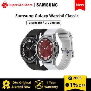 Samsung Galaxy Watch 6 Classic 43/47 мм умные часы с Super AMOLED дисплеем для измерения артериального давления, фитнес-часы для Galaxy S23 Изображение