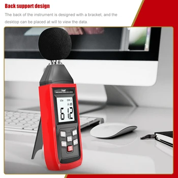 TA8151 Аудиоизмерительный прибор Сигнализация Измеритель уровня звука ЖК Шумоизмеритель Монитор децибелов Изображение