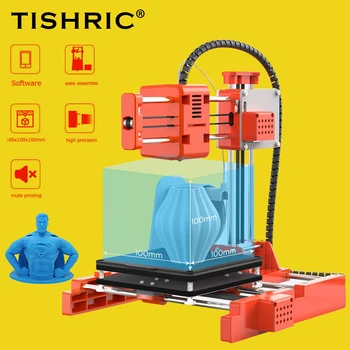 TISHRIC 3D Принтер X1 Mini Начального Уровня Комплект Для 3D Печати One Key Тихая Фиксация Цельнометаллического Каркаса Высокоточный Детский DIY Изображение