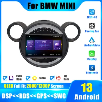 Автомобильный плеер Android 13 Радио для BMW Mini Cooper R56 R60 R51 2006-2014 Мультимедийная интеллектуальная система беспроводной навигации Carplay Изображение