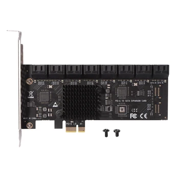 Адаптер PCIE SA3116J с 16 портами 6 Гбит/с PCI-Express X1 для карты расширения SATA 3.0 Изображение