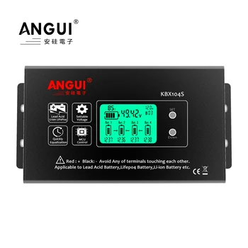 Аккумуляторный эквалайзер ANGUI KBX104S LCD 4S 12 В 24 В 36 В 48 В Активный балансировщик напряжения подключения свинцово-кислотных аккумуляторов Монитор Изображение