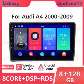 Беспроводной Автомобильный Мультимедийный Плеер carplay Android 12 Для A4 B6 B7 S4 B7 B6 RS4 B7 SEAT Exeo 2002-2008 Аудио Экран GPS Навигации Изображение