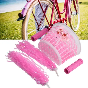 Велосипедная корзина Прочная водонепроницаемая велосипедная передняя сумка с ручками на руле Передняя сумка с ручками на руле Милые детские велосипедные корзины Изображение