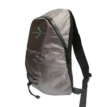 Велосипедный рюкзак со светодиодным дисплеем безопасности Велоспорт на открытом воздухе Пешие прогулки Дорожные сумки Изображение