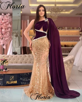 Вечерние платья в стиле Русалки на одно плечо Middle East Dubai Платья для женщин 2023 Изображение