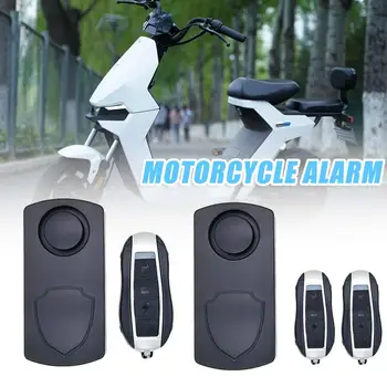 Водонепроницаемая мотоциклетная сигнализация, датчик движения велосипеда, сигнализация с громкостью 110 дБ, противоугонная охранная сигнализация для велосипеда, мотоцикла Изображение