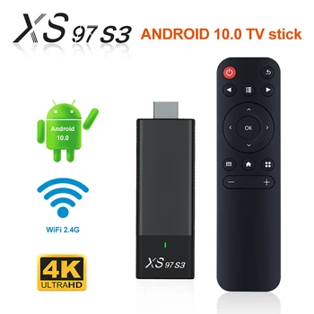 Глобальная версия Smart TV Stick Android 10 XS97 Tv Stick 4k Двойной Wifi 1 ГБ 8 ГБ USB Tv Stick Allwinner h313 Google IPTV tv stick Изображение