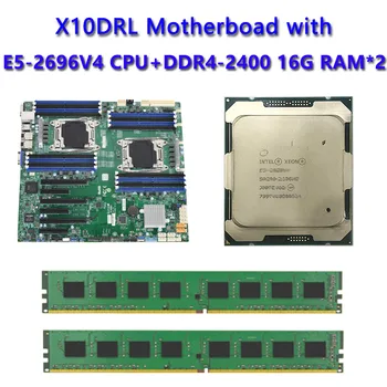 Для материнской платы Supermicro X10DRI Socket SP3 145 Вт TDP с двойным процессором 2*E5-2696v4 CPU 2шт DDR4-2400 16 ГБ оперативной памяти Изображение