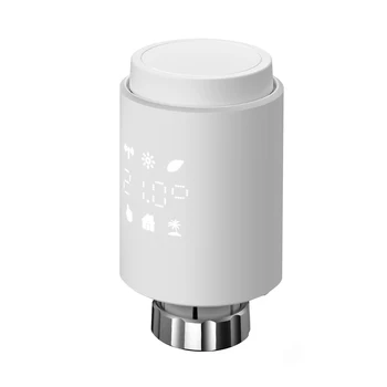 Интеллектуальный клапан регулирования температуры, клапан радиатора, регулятор температуры, клапан бытового термостата, приложение ZigBee Tuya, дистанционное управление Изображение