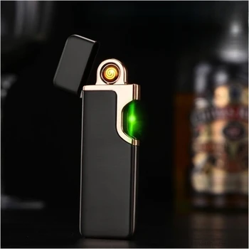 Инфракрасная лазерная индукционная зажигалка Металлическая вольфрамовая проволока USB Перезаряжаемая зажигалка для сигарет Мужской портативный подарок Изображение