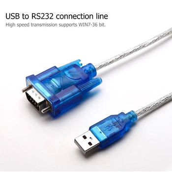 Кабель-адаптер USB-RS232 COM DB9 конвертер 9-контактный кабель-конвертер 75 см последовательный конвертер для Win 7 Изображение