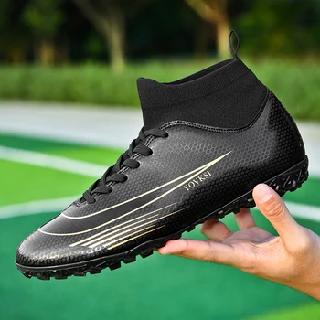 Качественная футбольная обувь Бутсы C.Ronaldo Прочные футбольные бутсы Легкие удобные Кроссовки для футзала Оптом Chuteira Society Изображение