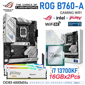 Комплект материнской платы Intel B760 ASUS ROG STRIX B760-A GAMING WIFI Материнская плата DDR5 Поддерживает Комплект процессоров Intel Core 12-го и 13-го поколений Изображение