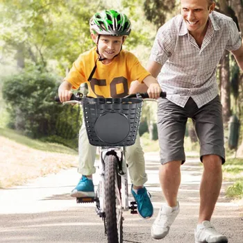 Корзина для детского велосипеда в простом стиле, прочная и универсальная корзина на раме, подарок на День защиты детей, День благодарения, рекламная распродажа Изображение
