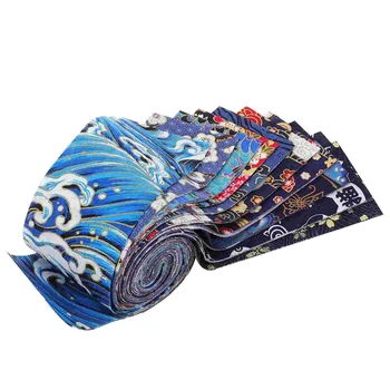 Красочное одеяло ручной работы в стиле пэчворк Хлопчатобумажная ткань в полоску, рулон ткани для квилтинга, полоски своими руками Изображение