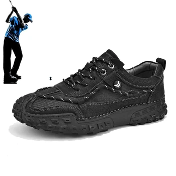 Мужская Профессиональная Обувь для гольфа и спорта, Модная Повседневная Обувь Для ходьбы, Уличная Обувь Для гольфа Для фитнеса, Размер 38-46 Изображение
