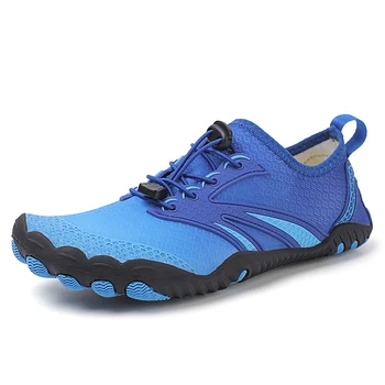 Мужская и женская обувь для плавания для взрослых, новая быстросохнущая цветная водная обувь, противоскользящие легкие дышащие пляжные кроссовки Унисекс Изображение