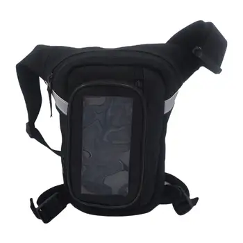 Мужская поясная сумка для ног, набедренная сумка, кошелек для мобильного телефона для пеших прогулок, езды на велосипеде Изображение