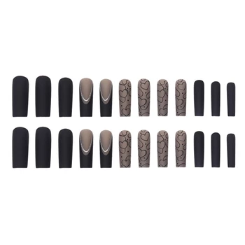 Накладные ногти Съемные гелевые ногти 12 размеров Нет необходимости пилочкой Предварительно придавать форму накладным ногтям Для наращивания SGCY-98 Изображение