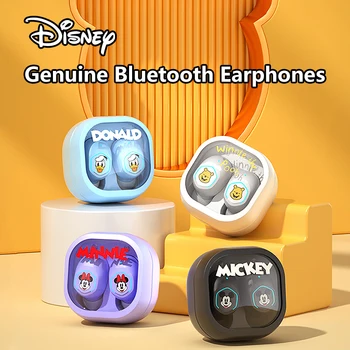Наушники Disney Mickey Bluetooth Minnie Mouse TWS Беспроводные Наушники Donald Duck С Шумоподавлением Музыкальная Гарнитура Winnie the Pooh Изображение