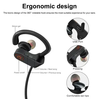 Наушники для голосовой езды на велосипеде Bluetooth-компактные наушники для бега трусцой, высокопроизводительные беспроводные спортивные наушники Bluetooth для тренировок Изображение