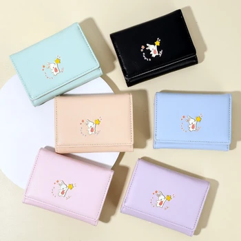 Новая маленькая женская сумочка Little Bunny, милая сумочка для девочек с несколькими картами, кошельки для женщин, кошелек для женщин Изображение